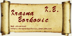Krasna Borković vizit kartica